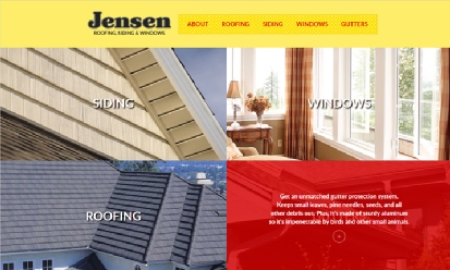Jensen Roofing, Siding & Windows screenshot