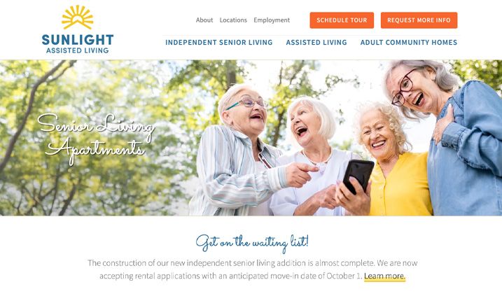 www.sunlightassistedliving.com Logo